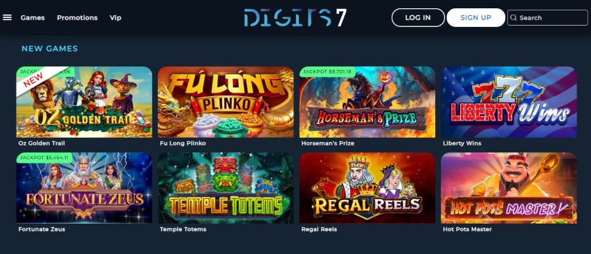 Explora nuevos juegos de slots en Digits7 casino